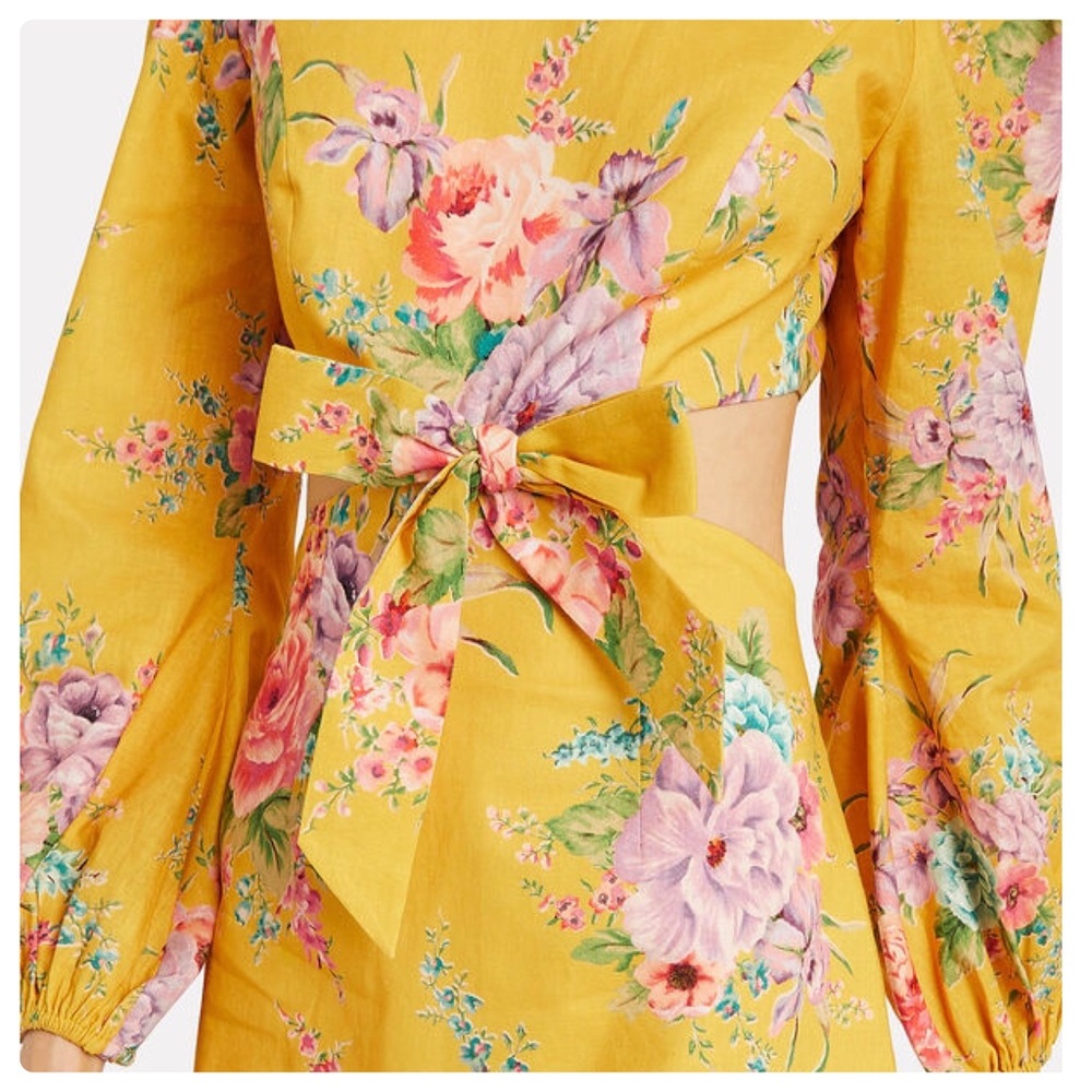 ZIMMERMANN Zinnia Bow Cut Out Mini Dress - Picture 7 of 16